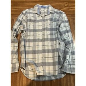 Tommy Bahama Long Sleeve Plaid Cord Blue Spring Shirt Men's Small